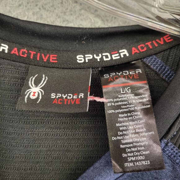 Spyder Active Sweatshirt Mens L Blue Pullover Sweater Outdoors Training - Picture 5 of 7